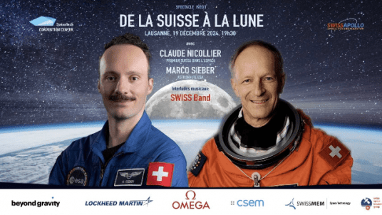 Spectacle inédit De la Suisse à la Lune avec Claude Nicollier et Marco Sieber