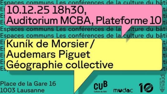 Conference Espaces communs - Kuník de Morsier / Audemars Piguet