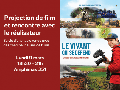 "Le Vivant qui Se Defend" suivie d'une table ronde avec Vincent Verzat